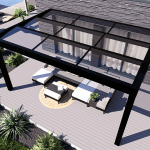 LA Pergola toiture vitrée Concept Alu